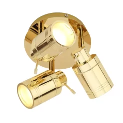 Hector Bathroom Ceiling Spotlight Plate, Brass