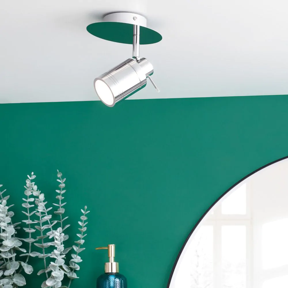 Hector Single Light Bathroom Spotlight, Chrome - Image 2