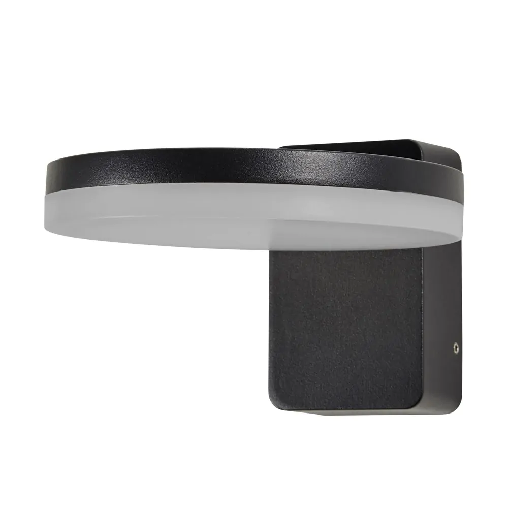 Huck Outdoor LED Wall Light, Black