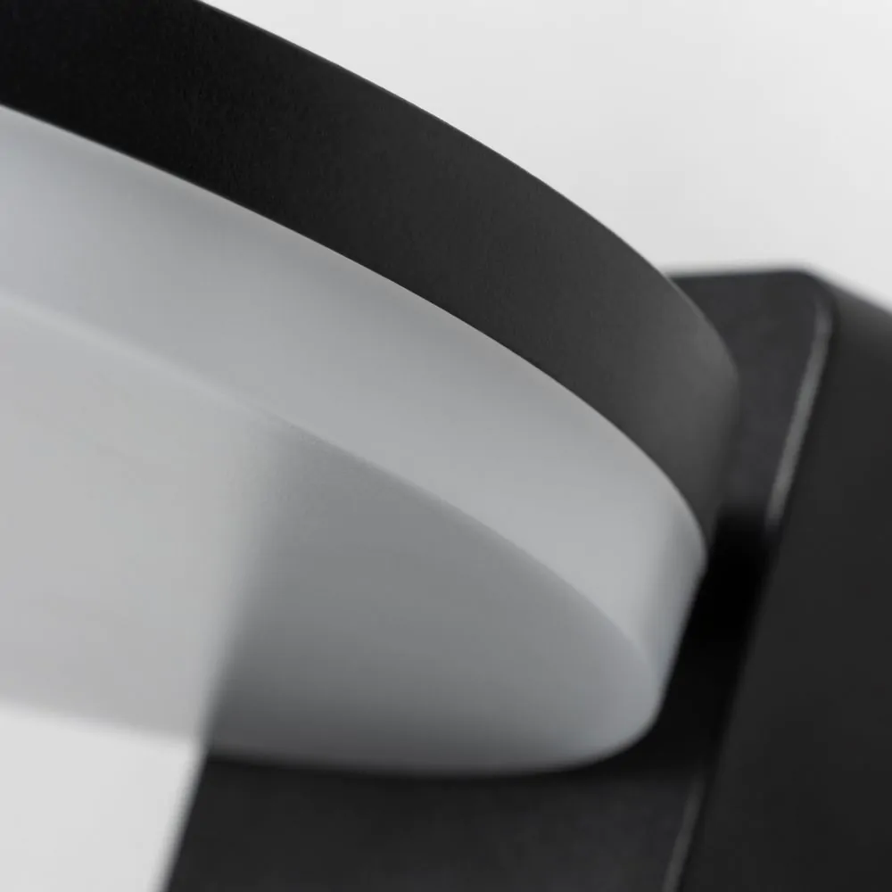 Huck Outdoor LED Wall Light, Black - Image 5