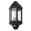 Hunda Outdoor Half Wall Lantern With PIR Sensor, Black