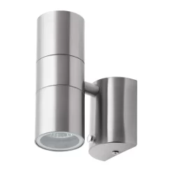 Jared Outdoor Up And Down Wall Light With Photocell, Stainless Steel
