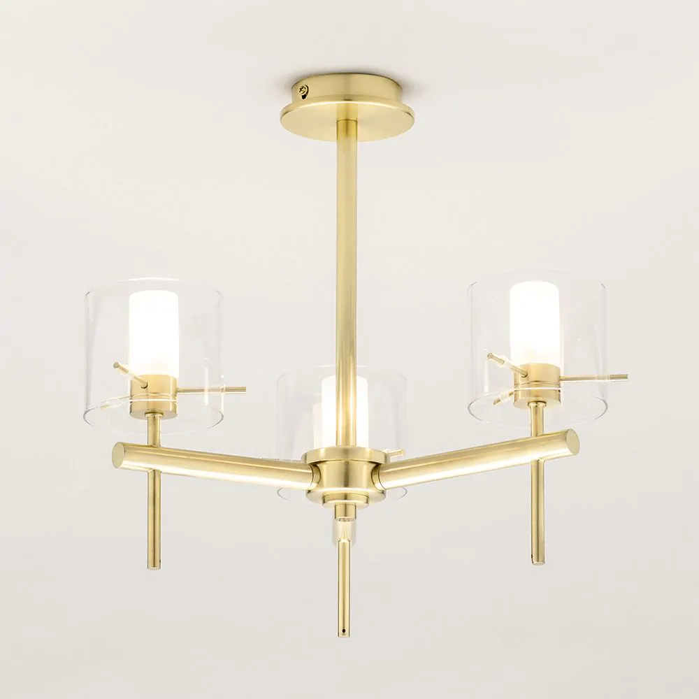 Jean Bathroom Ceiling Light, Satin Brass - Image 3