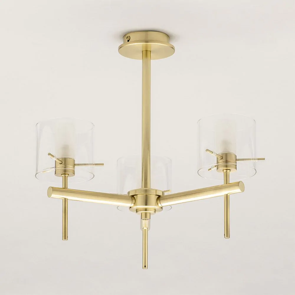 Jean Bathroom Ceiling Light, Satin Brass - Image 4