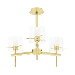 Jean Bathroom Ceiling Light, Satin Brass