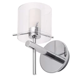 Jean Single Bathroom Wall Light, Chrome