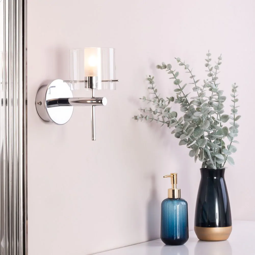 Jean Single Bathroom Wall Light, Chrome - Image 2