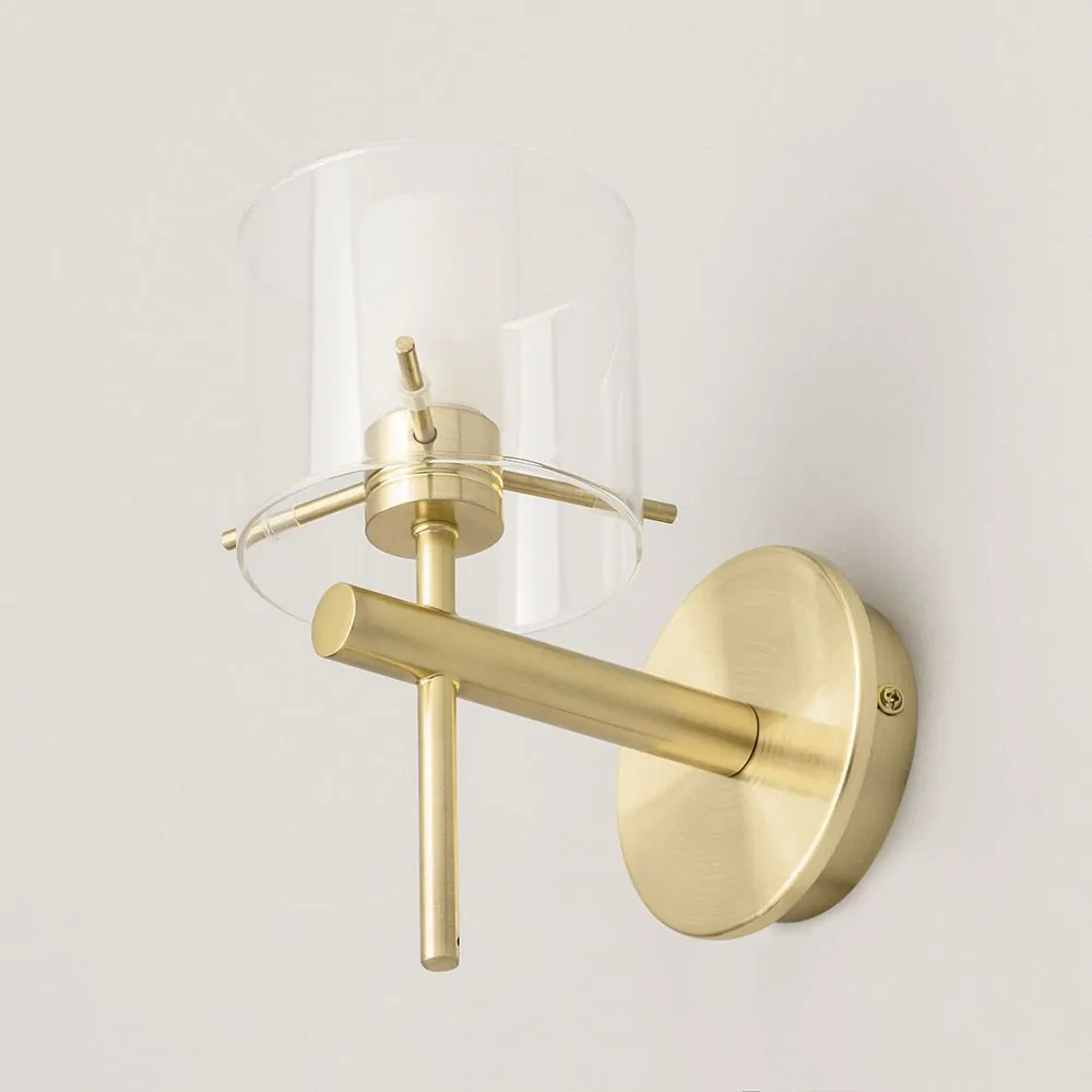 Jean Single Bathroom Wall Light, Satin Brass - Image 4