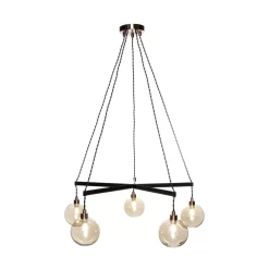 Juniper Large Ceiling Pendant, Copper And Black