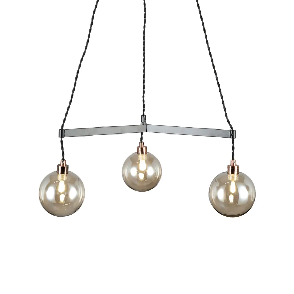 Juniper Medium Ceiling Pendant, Copper And Black