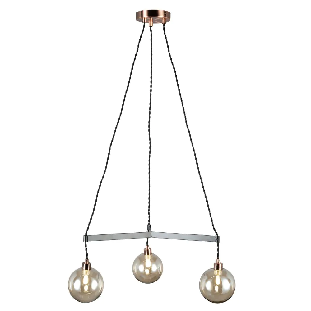 Juniper Medium Ceiling Pendant, Copper And Black - Image 6