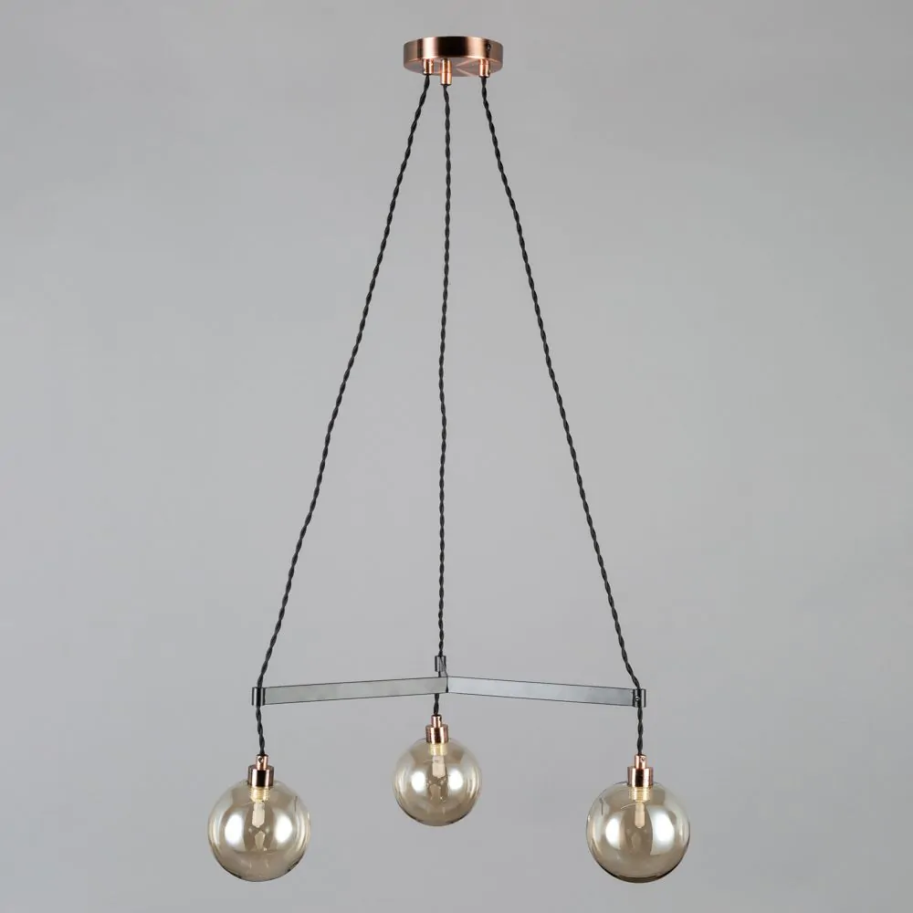 Juniper Medium Ceiling Pendant, Copper And Black - Image 4