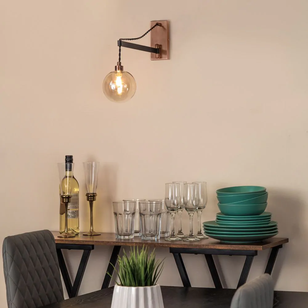 Juniper Wall Light, Copper And Black - Image 6