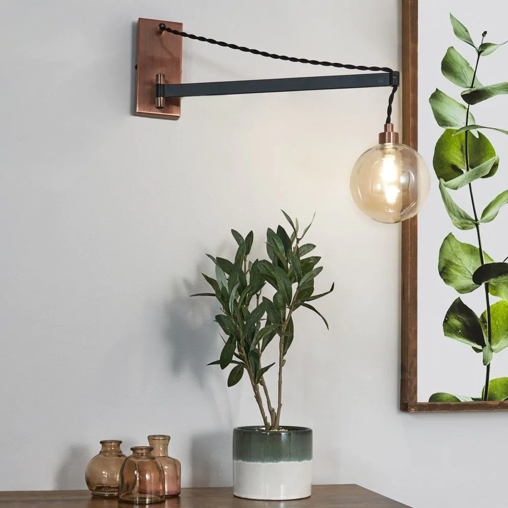 Juniper Wall Light, Copper And Black - Image 2