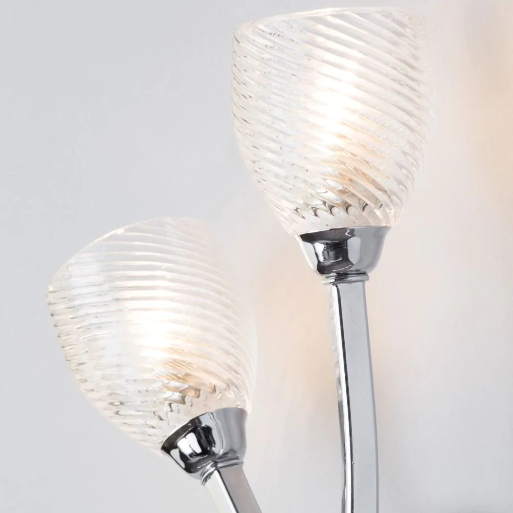 Kate Twin Arm Bathroom Wall Light, Chrome - Image 5