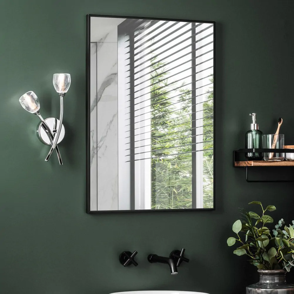 Kate Twin Arm Bathroom Wall Light, Chrome - Image 2