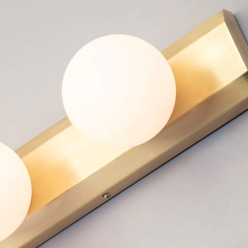 Lara Hollywood Style Bathroom Wall Light, Satin Brass - Image 5