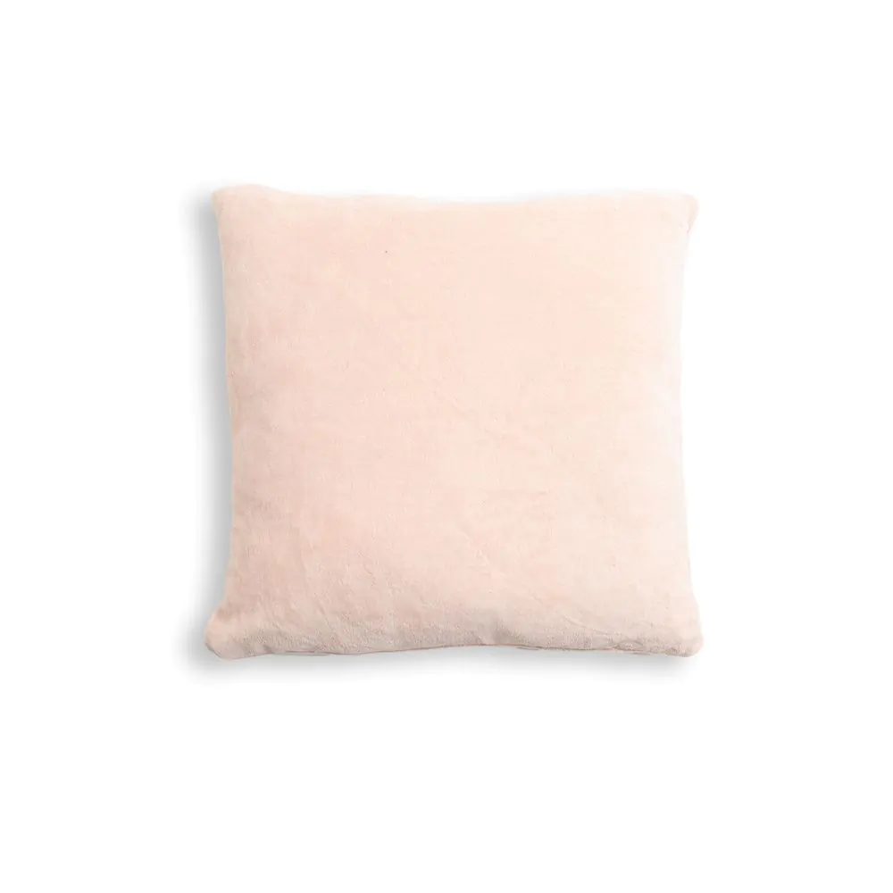Large Microfleece Cushion, Blush - Image 2