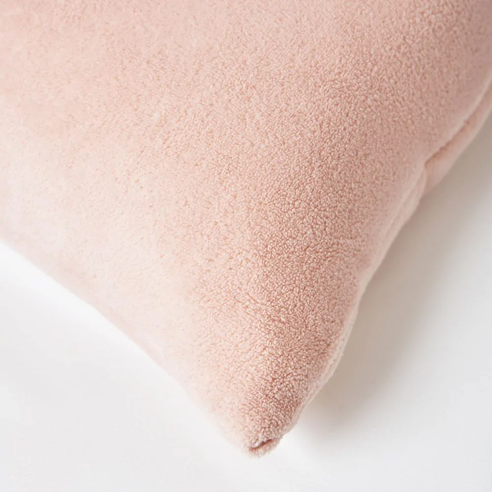 Large Microfleece Cushion, Blush - Image 4
