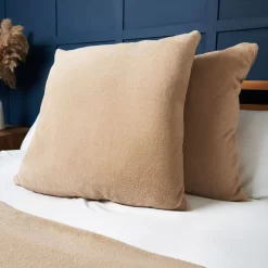 Large Microfleece Cushion, Latte