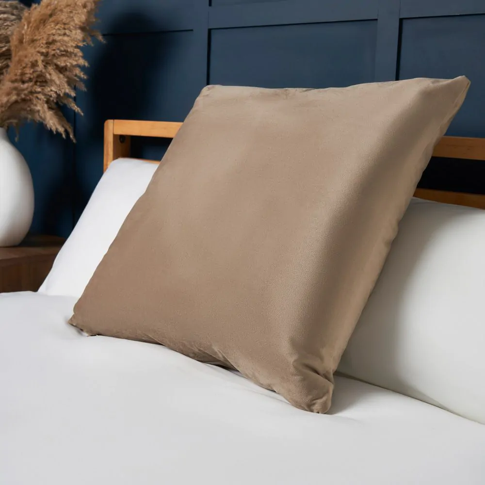 Large Velour Cushion, Natural