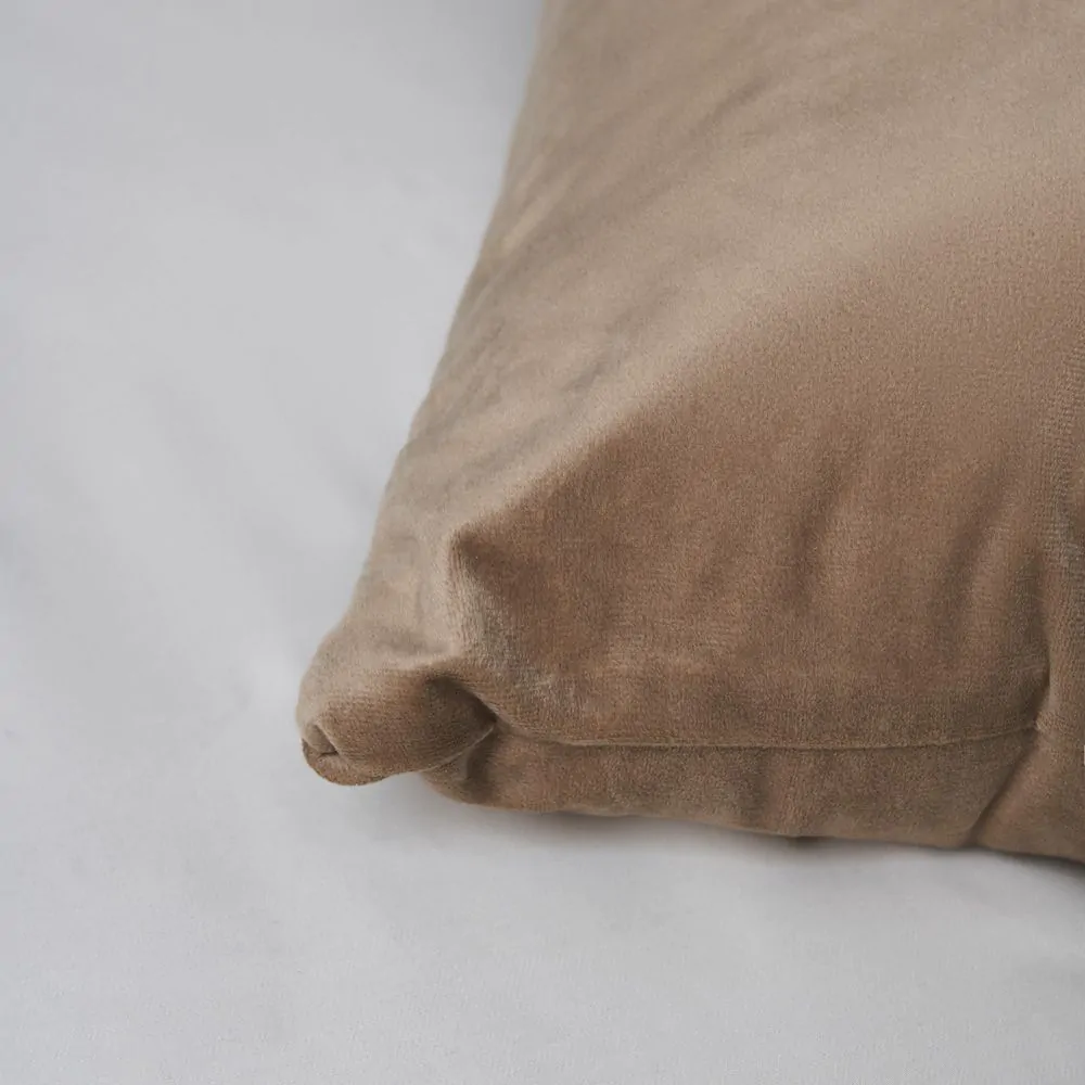 Large Velour Cushion, Natural - Image 4