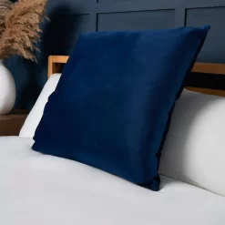 Large Velour Cushion, Navy