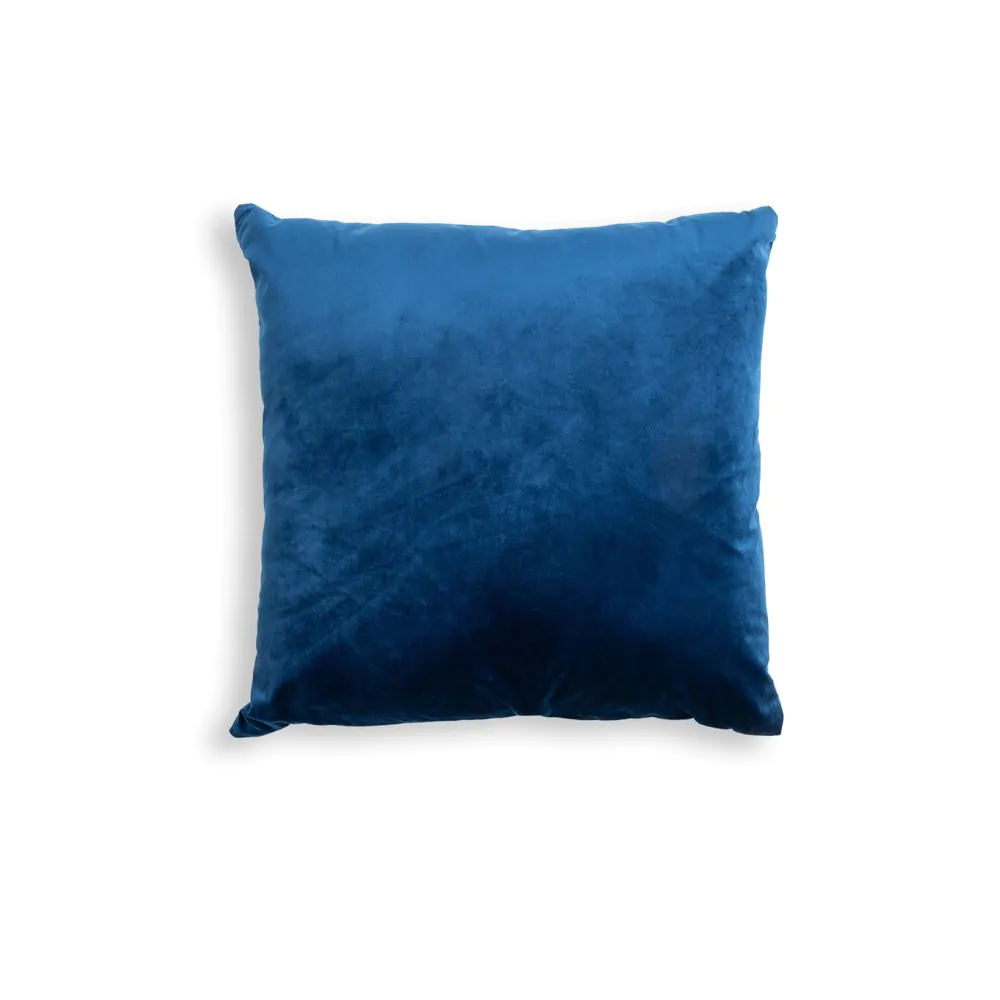 Large Velour Cushion, Navy - Image 2