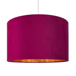 Large Velvet Easyfit Shade, Raspberry Red