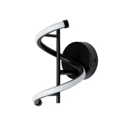 Leo LED Swirl Wall Light, Matte Black