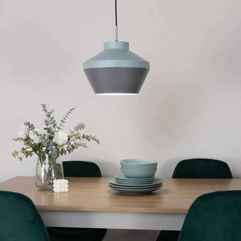 Lexi Ceiling Pendant, Mint & Pewter - Image 2