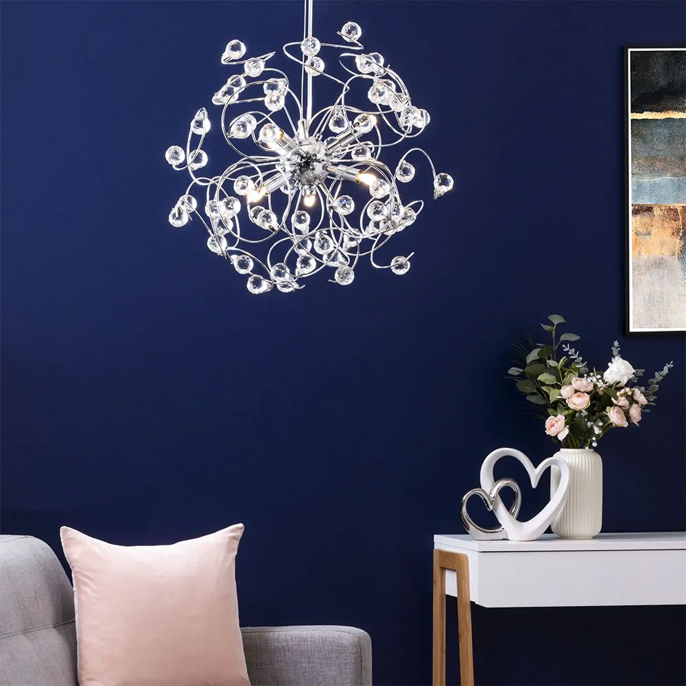 Lila Sputnik Ceiling Light, Chrome - Image 2