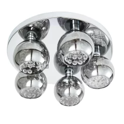 Lucia Bathroom Flush Ceiling Plate, Smoke