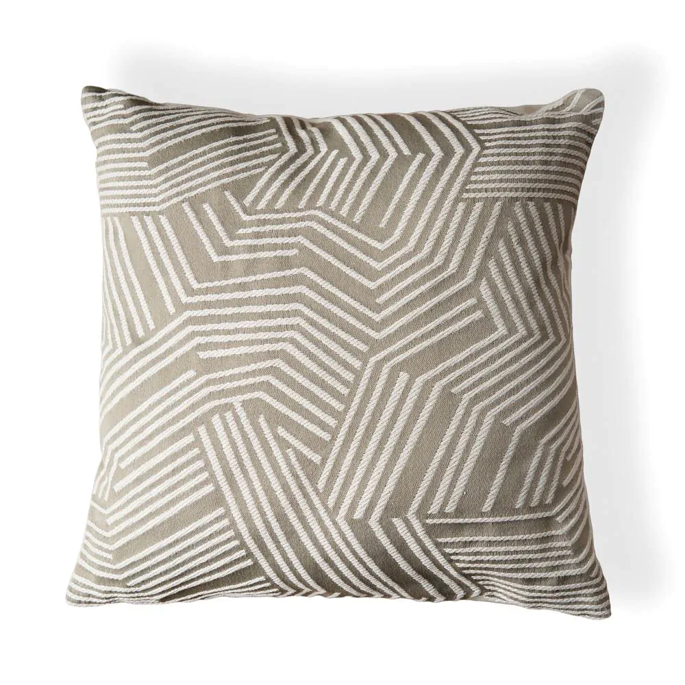 Luxury Chevron Cushion With Velvet, Natural - Image 2