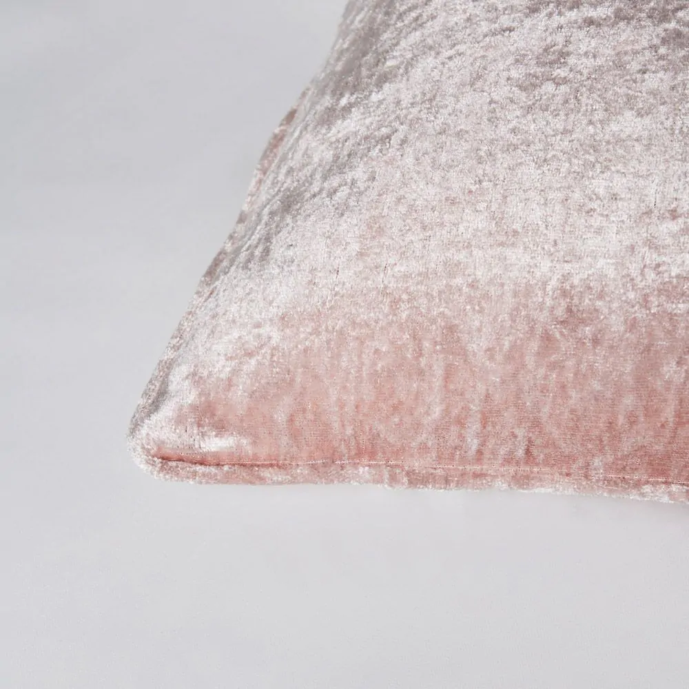 Luxury Crushed Velvet Cushion, Blush - Image 3