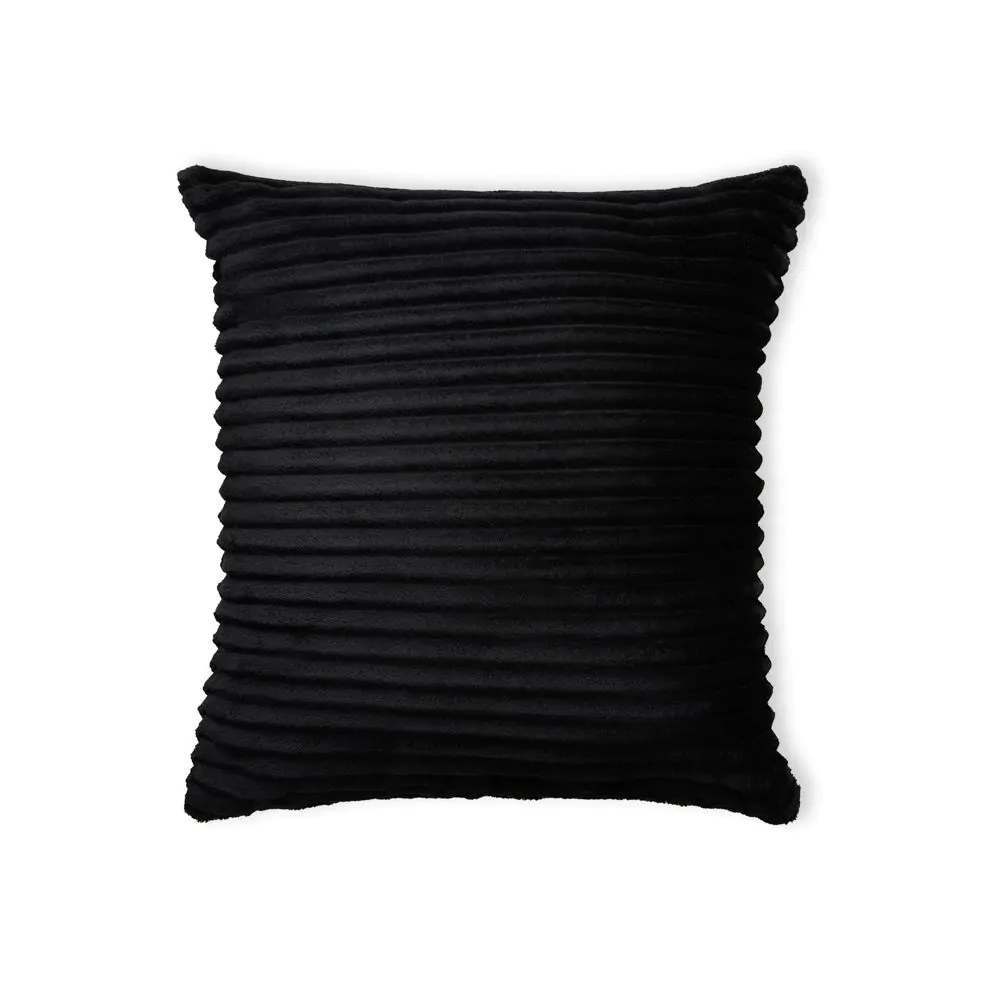 Luxury Ribbon Velvet Cushion, Black - Image 2
