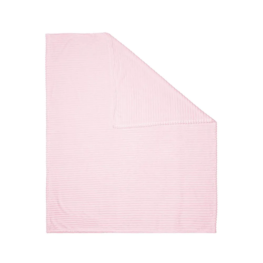 Luxury Ribbon Velvet Throw, Blush - Image 2