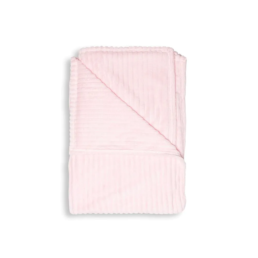 Luxury Ribbon Velvet Throw, Blush - Image 3
