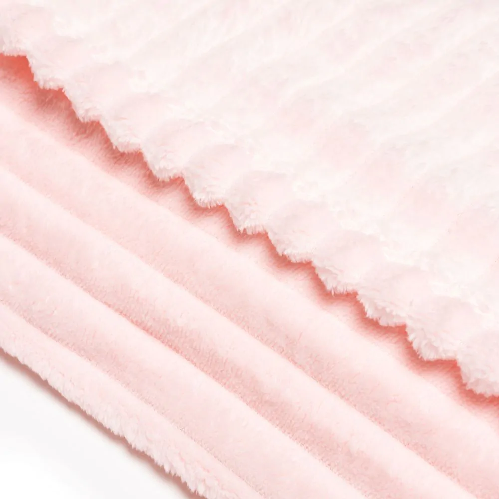 Luxury Ribbon Velvet Throw, Blush - Image 4