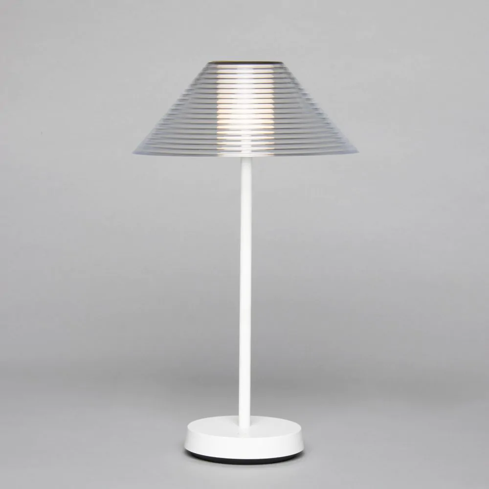 Lynx LED Rechargeable Outdoor Table Lamp, White - Image 3