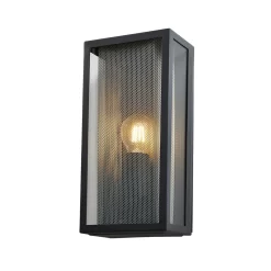 Marco Outdoor Box Light With Silver Mesh, Anthracite