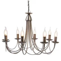 Marilyn 8 Light Chandelier, Pewter