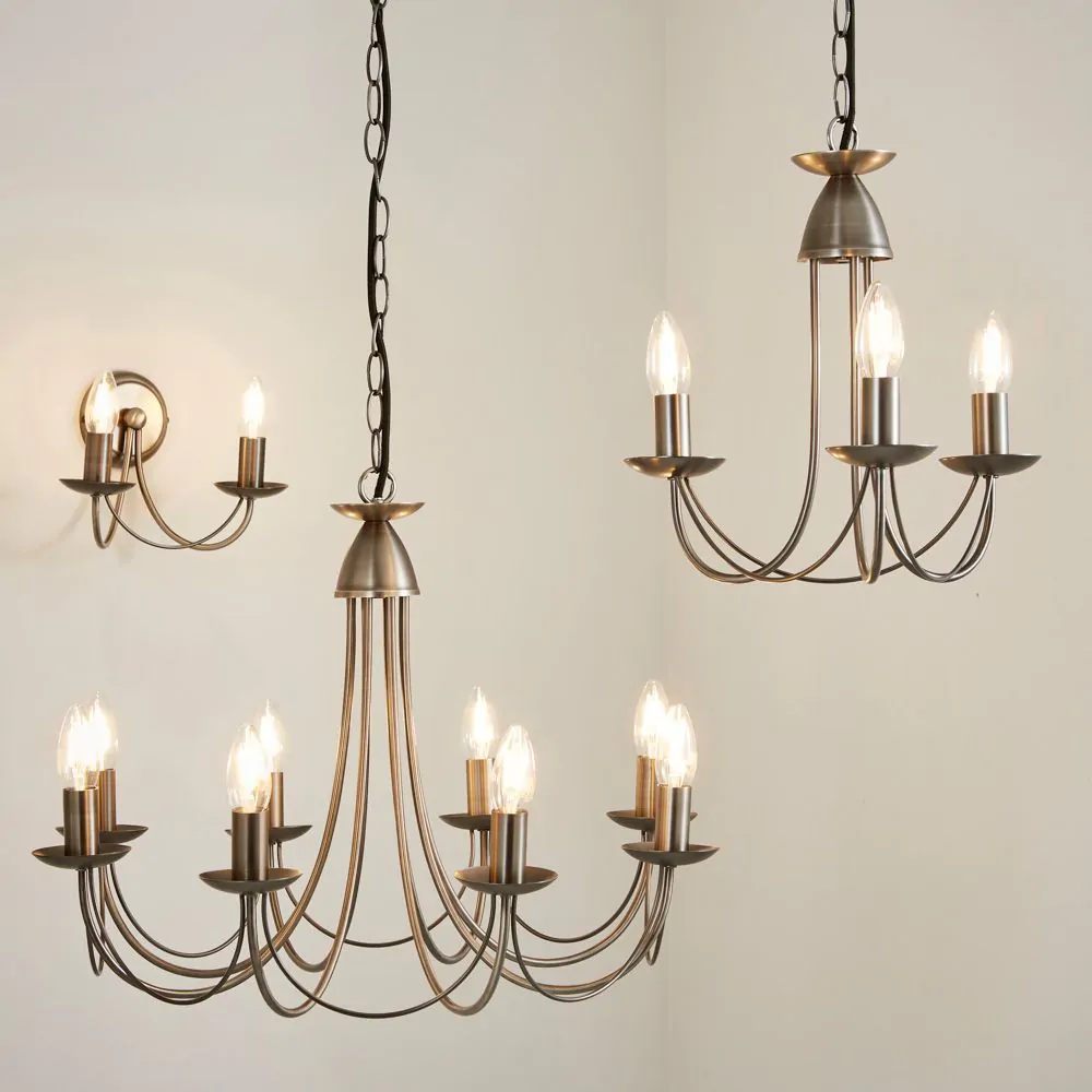 Marilyn 8 Light Chandelier, Pewter - Image 6