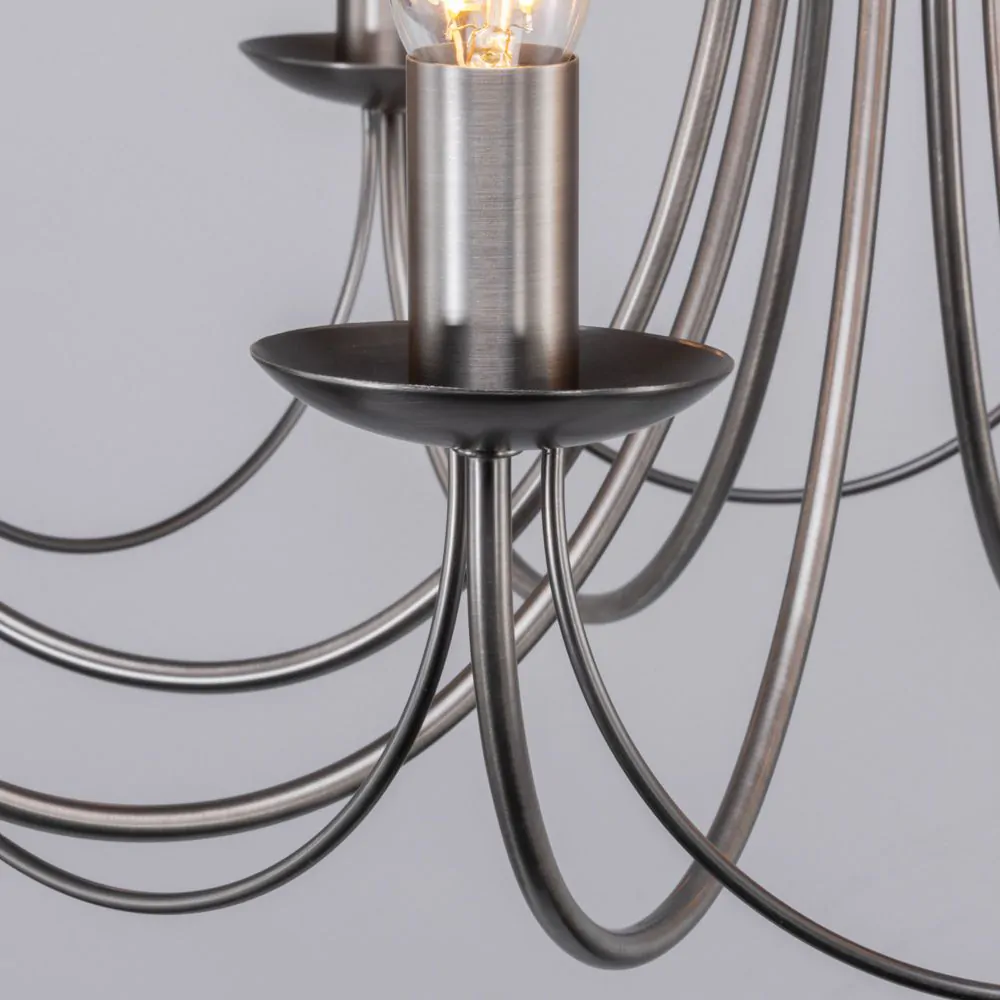 Marilyn 8 Light Chandelier, Pewter - Image 5