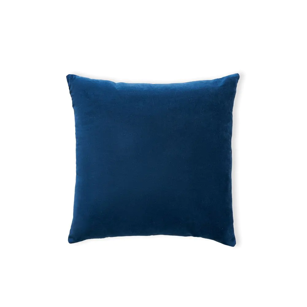 Matte Velvet Cushion, Navy - Image 2