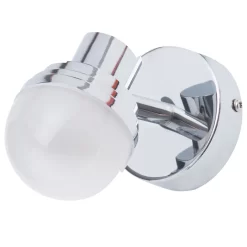 Maura Bathroom LED Mini Globe Wall Light, Chrome