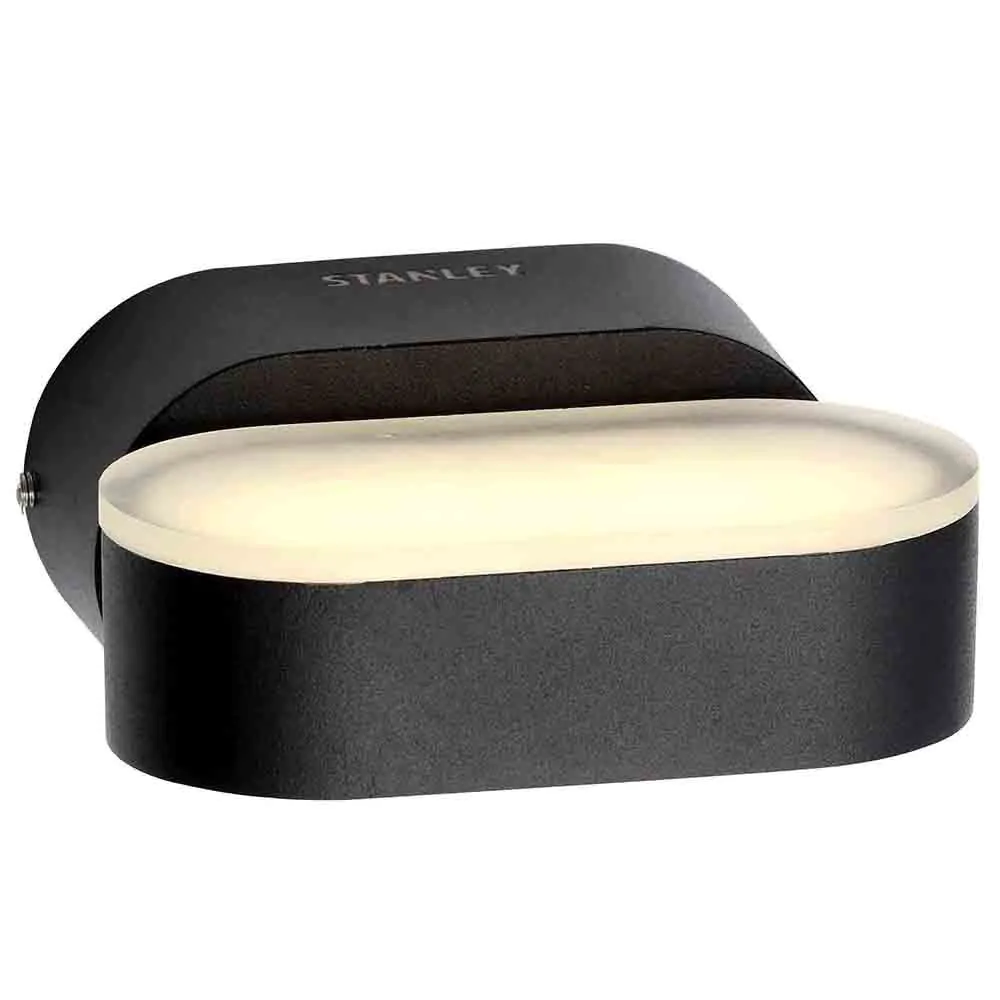 Stanley Medway Outdoor LED Swivel Wall Light, Black - Image 2