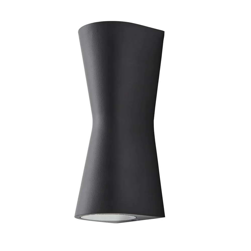 Melby Outdoor Egg Timer Style LED Up And Down Wall Light, Anthracite