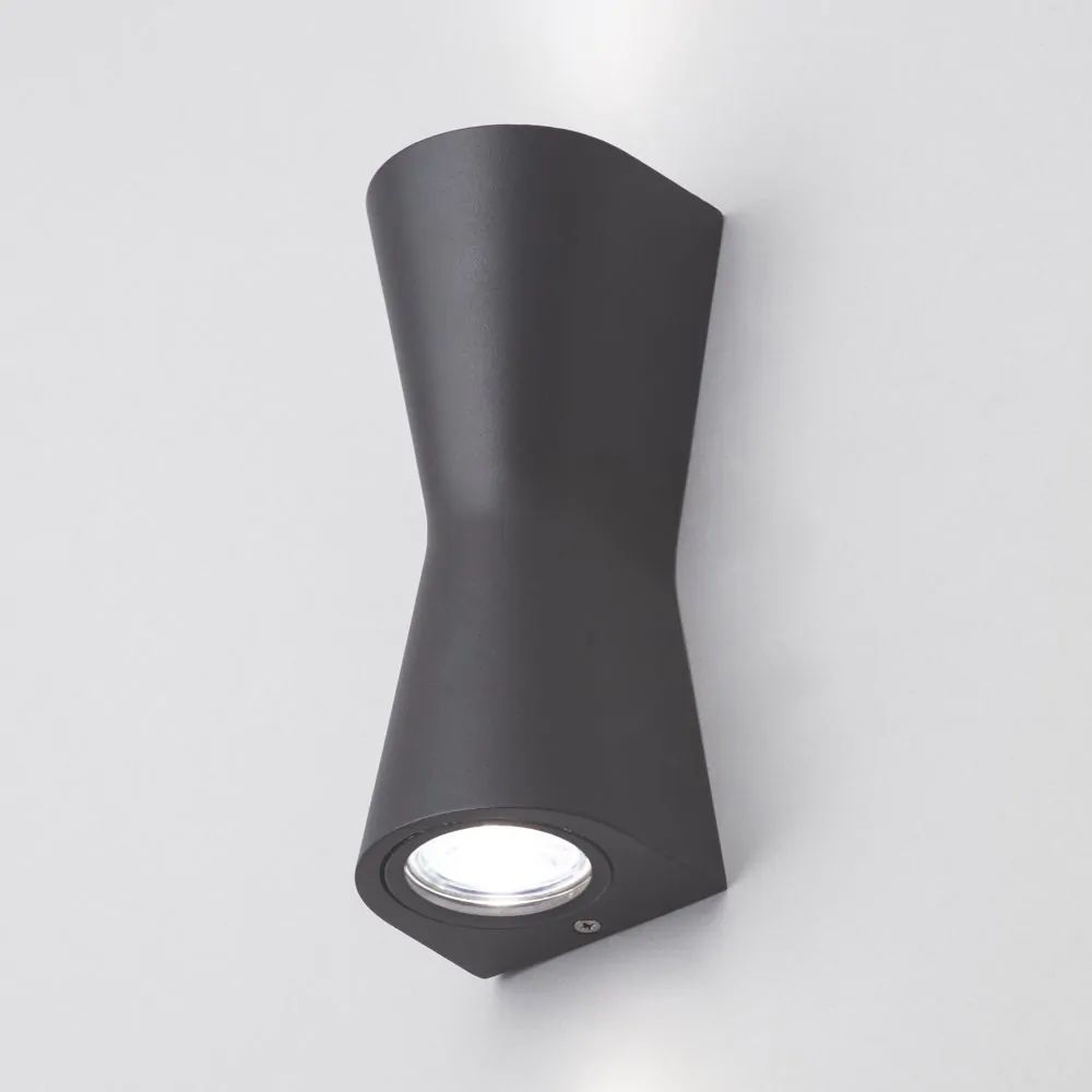 Melby Outdoor Egg Timer Style LED Up And Down Wall Light, Anthracite - Image 3