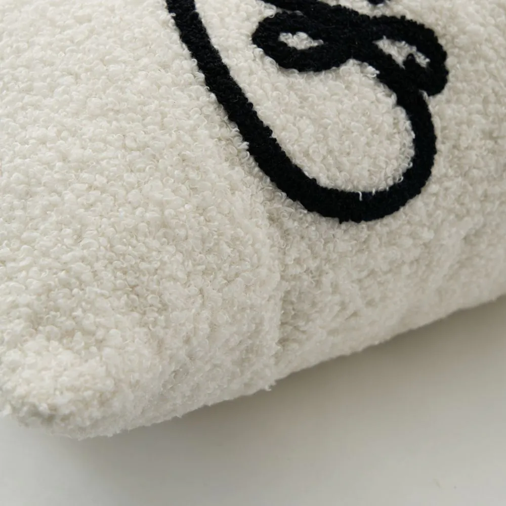 Merry Christmas Tufted Cushion, Natural - Image 3